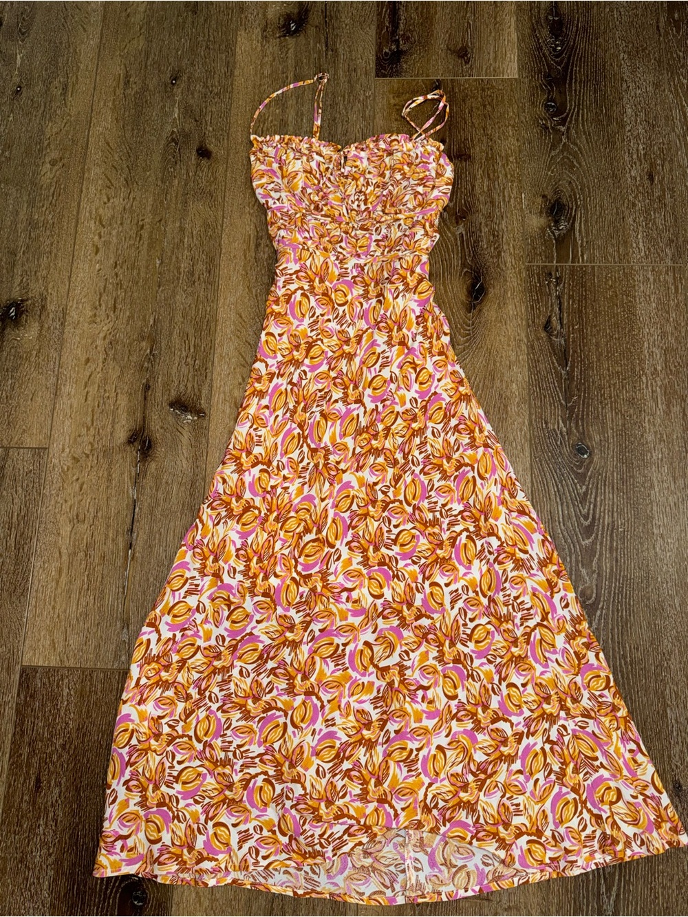 ASTR Maritza Floral Smocked Midi Dress